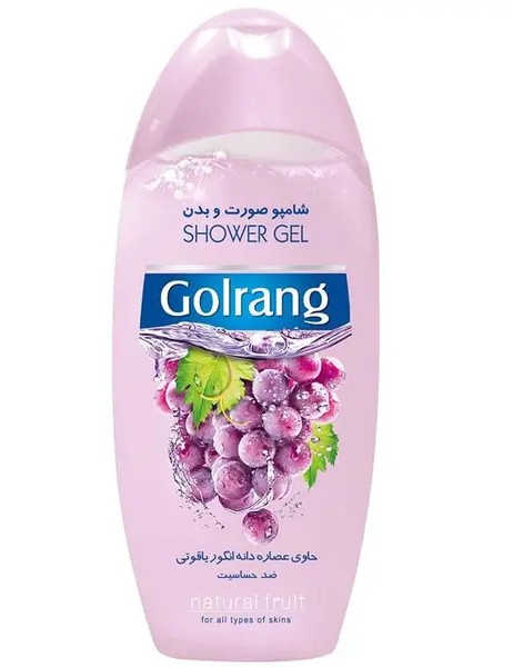 گلرنگ شامپو صورت و بدن حاوی عصاره دانه انگور یاقوتی ضد حساسیت 400 گرمی